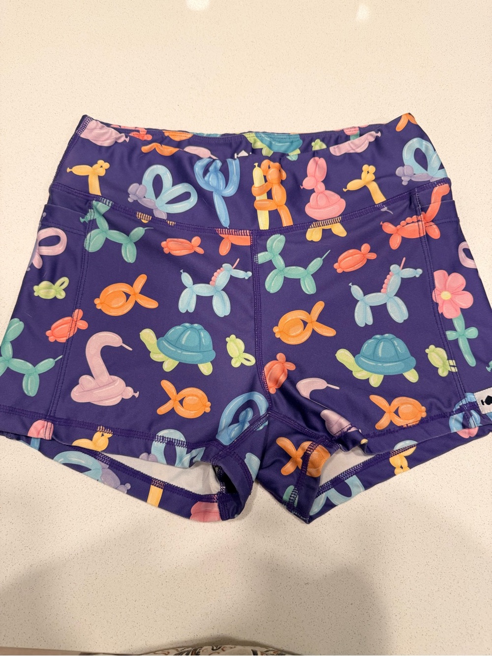 Purple Balloon Animal Athletic Shorts